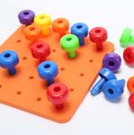 wholesale kid family theme building blocks plastic peg Board Set Toy