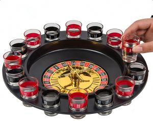 Game tray with lots of cups for indoor and outdoor parties